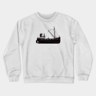 Drawing of an old steamboat Crewneck Sweatshirt